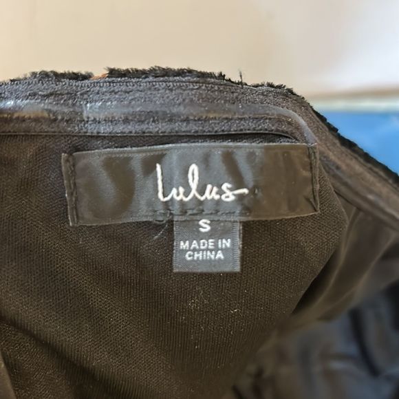 Lulu's Exquisite Black Floral Burnout Velvet Strapless Maxi Dress Size Small - Picture 14 of 14